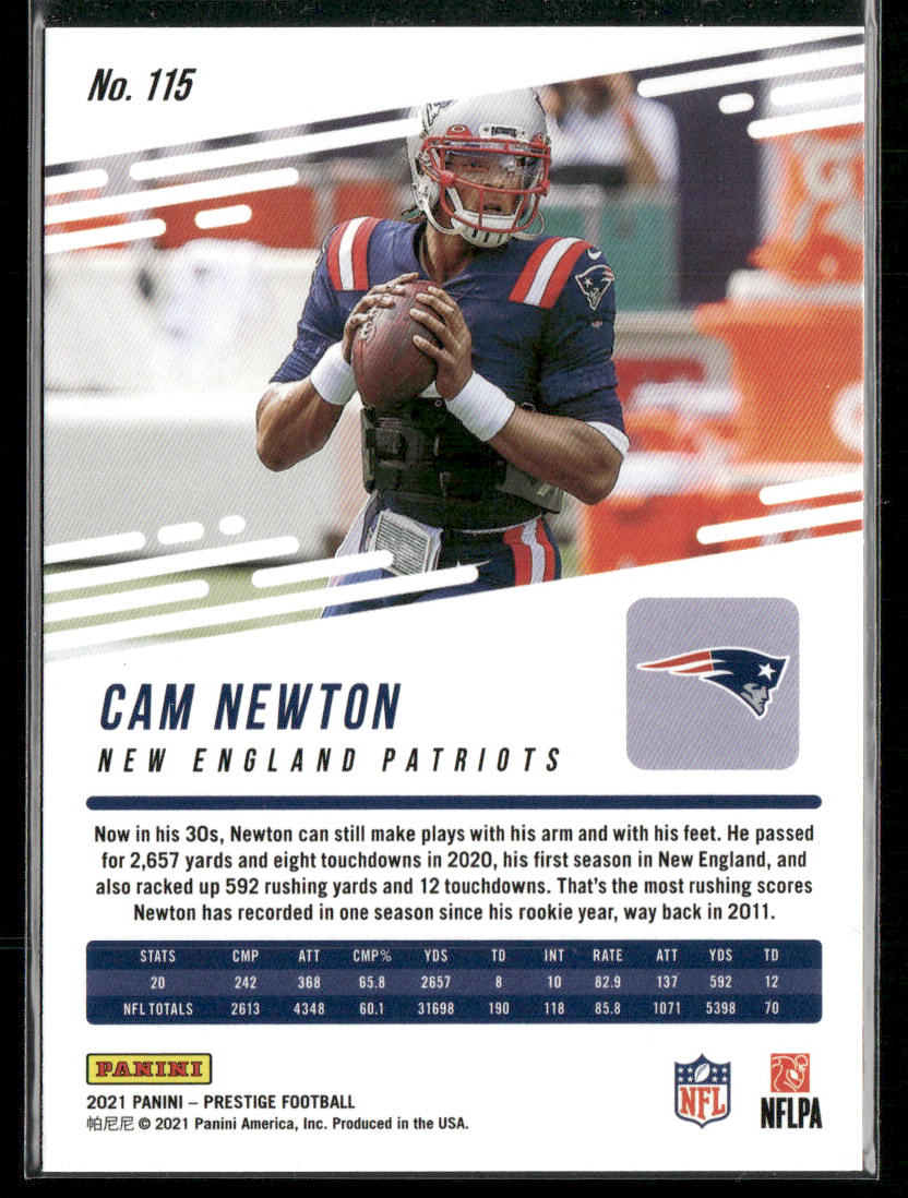Cam Newton 2021 Panini Prestige #115 New England Patriots