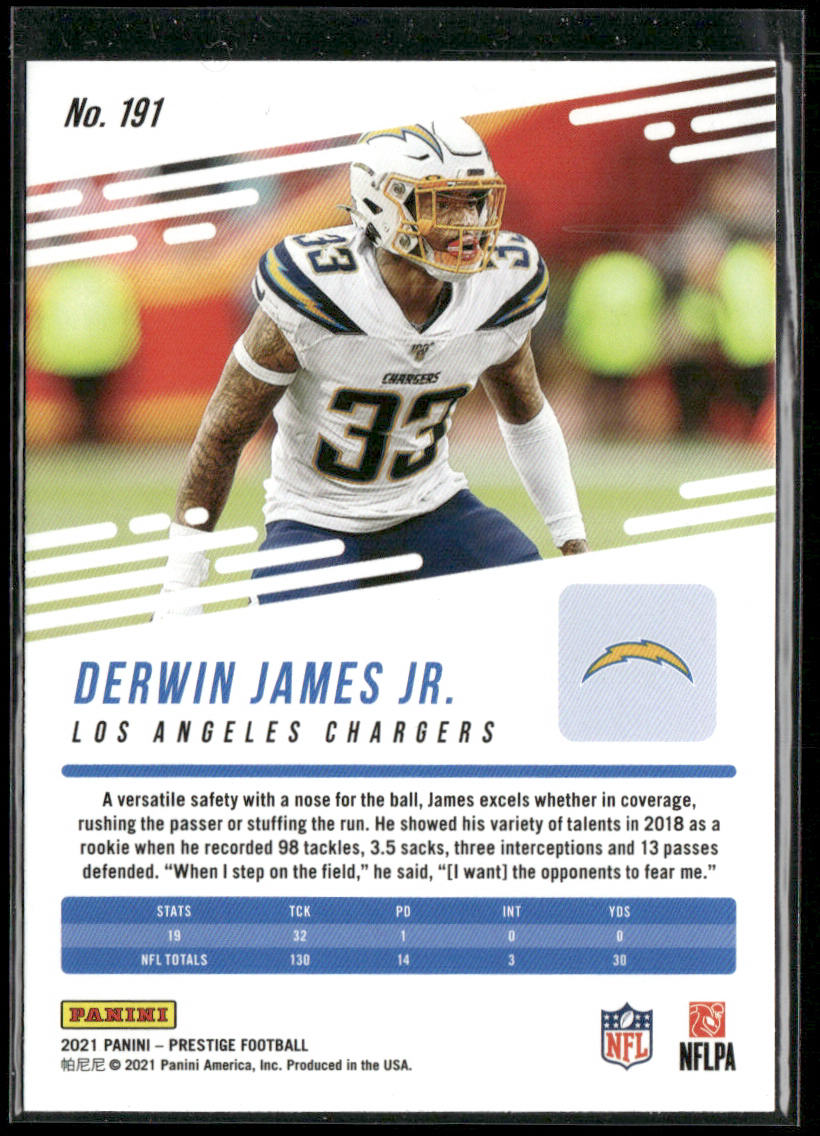 Derwin James Jr. 2021 Panini Prestige #191 Los Angeles Chargers