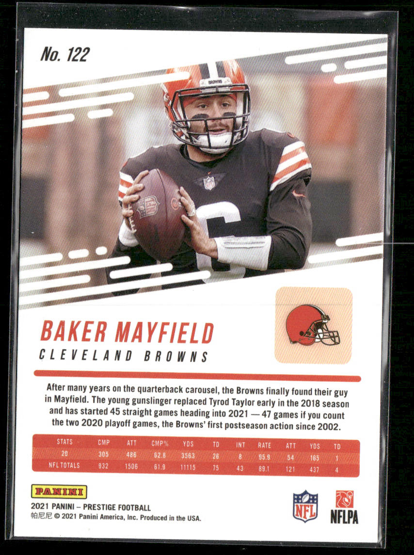 Baker Mayfield 2021 Panini Prestige #122 Cleveland Browns