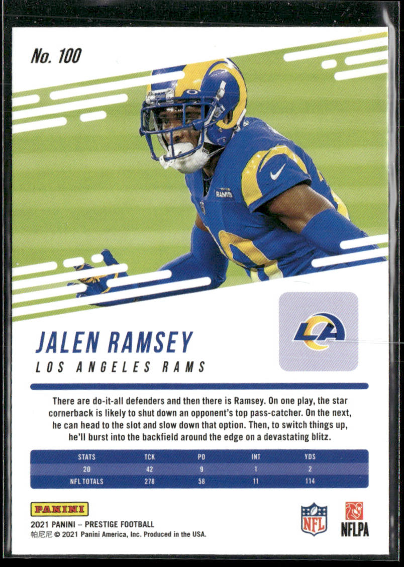 Jalen Ramsey 2021 Panini Prestige #100 Los Angeles Rams
