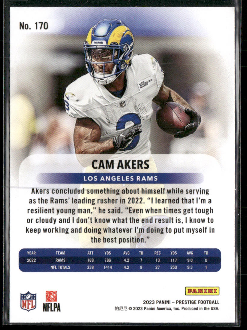 Cam Akers 2023 Panini Prestige #170 Los Angeles Rams