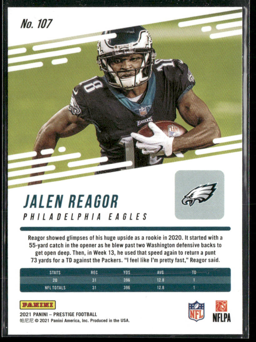 Jalen Reagor 2021 Panini Prestige #107 Philadelphia Eagles
