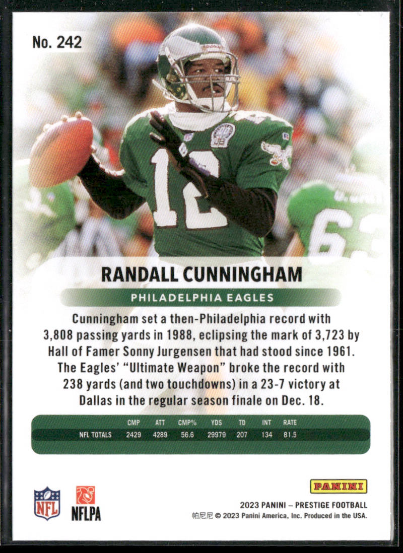 Randall Cunningham 2023 Panini Prestige #242 Philadelphia Eagles