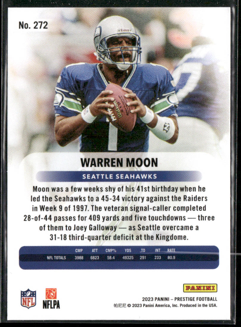 Warren Moon 2023 Panini Prestige #272 Seattle Seahawks