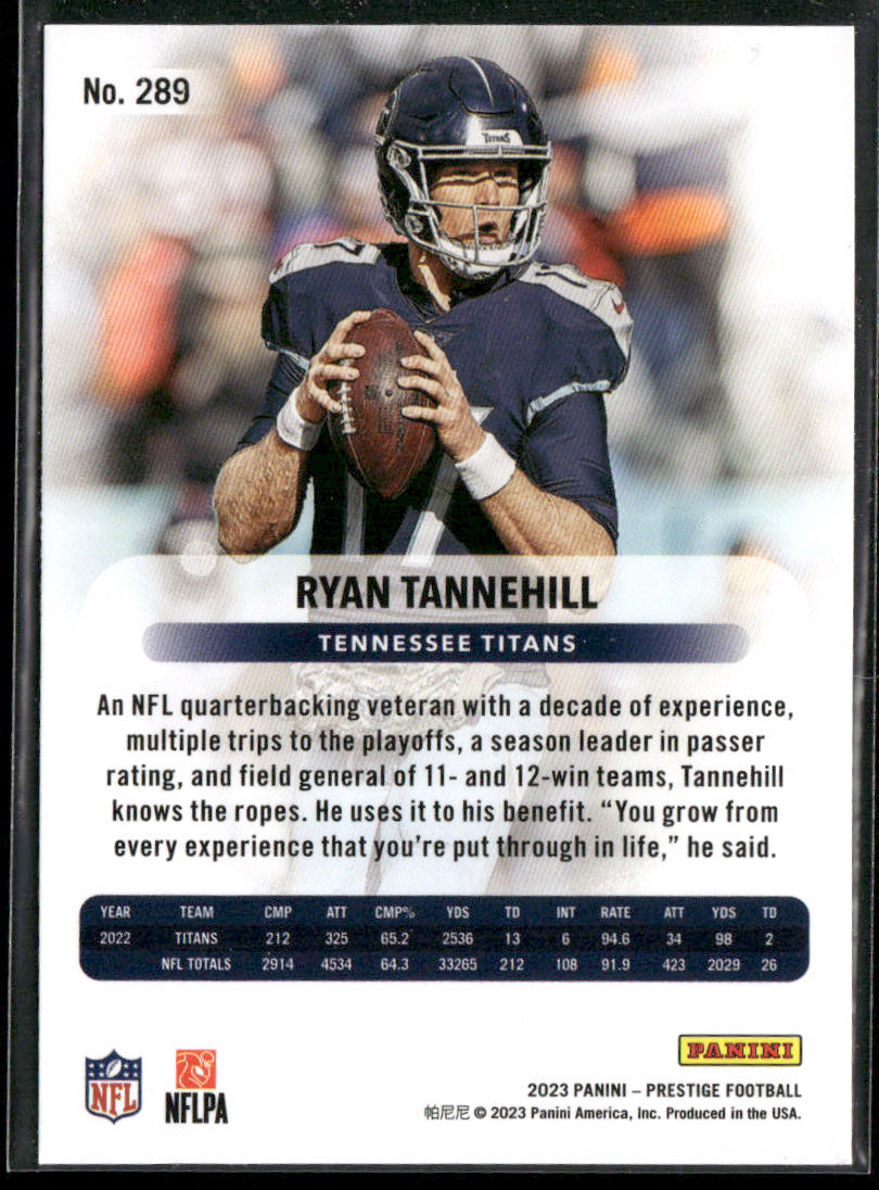 Ryan Tannehill 2023 Panini Prestige #289 Tennessee Titans
