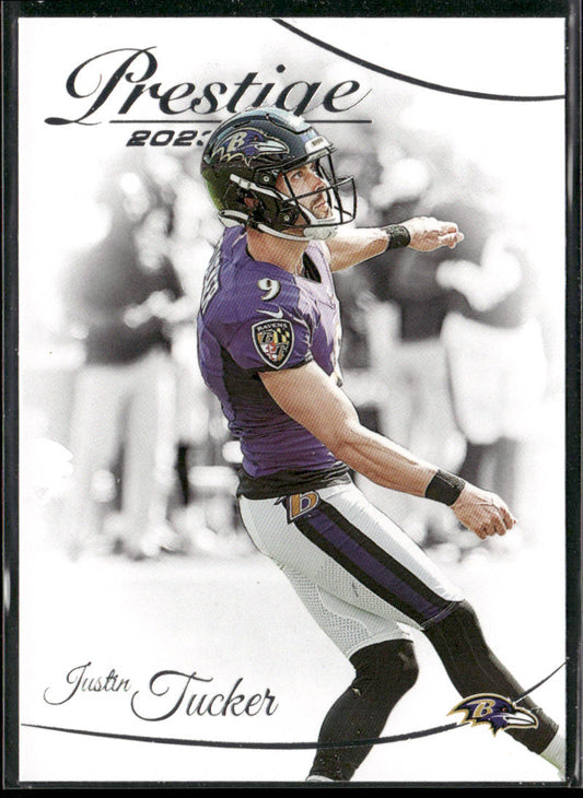 Justin Tucker 2023 Panini Prestige #23 Baltimore Ravens