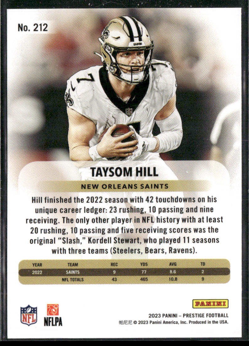 Taysom Hill 2023 Panini Prestige #212 New Orleans Saints