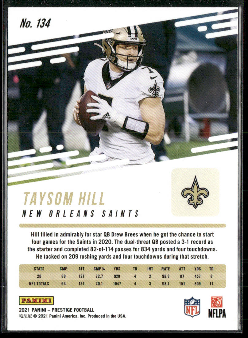 Taysom Hill 2021 Panini Prestige #134 New Orleans Saints