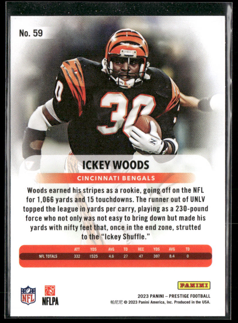 Ickey Woods 2017 Panini Playoff #116 Cincinnati Bengals