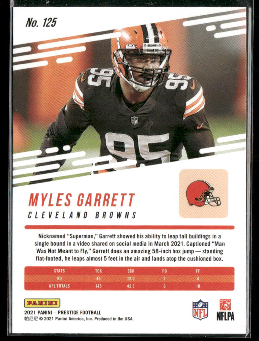 Myles Garrett 2021 Panini Prestige #125 Cleveland Browns