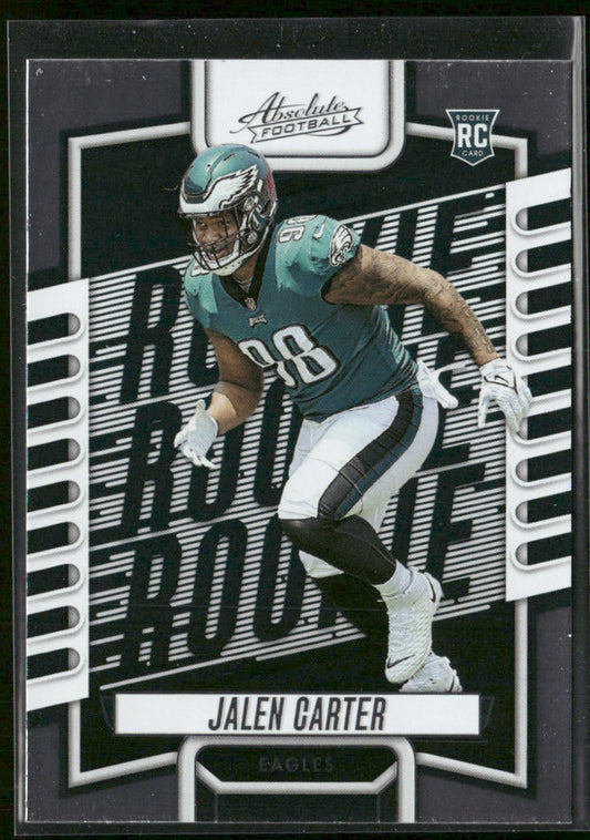 Jalen Carter 2023 Panini Absolute Retail #107 RC Philadelphia Eagles