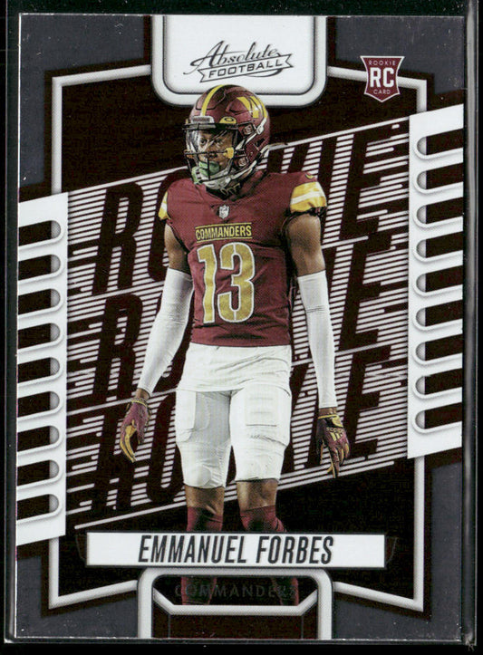 Emmanuel Forbes 2023 Panini Absolute Retail #152 RC Washington Commanders