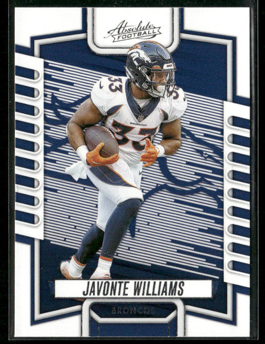 Javonte Williams 2023 Panini Absolute Retail #54 Denver Broncos