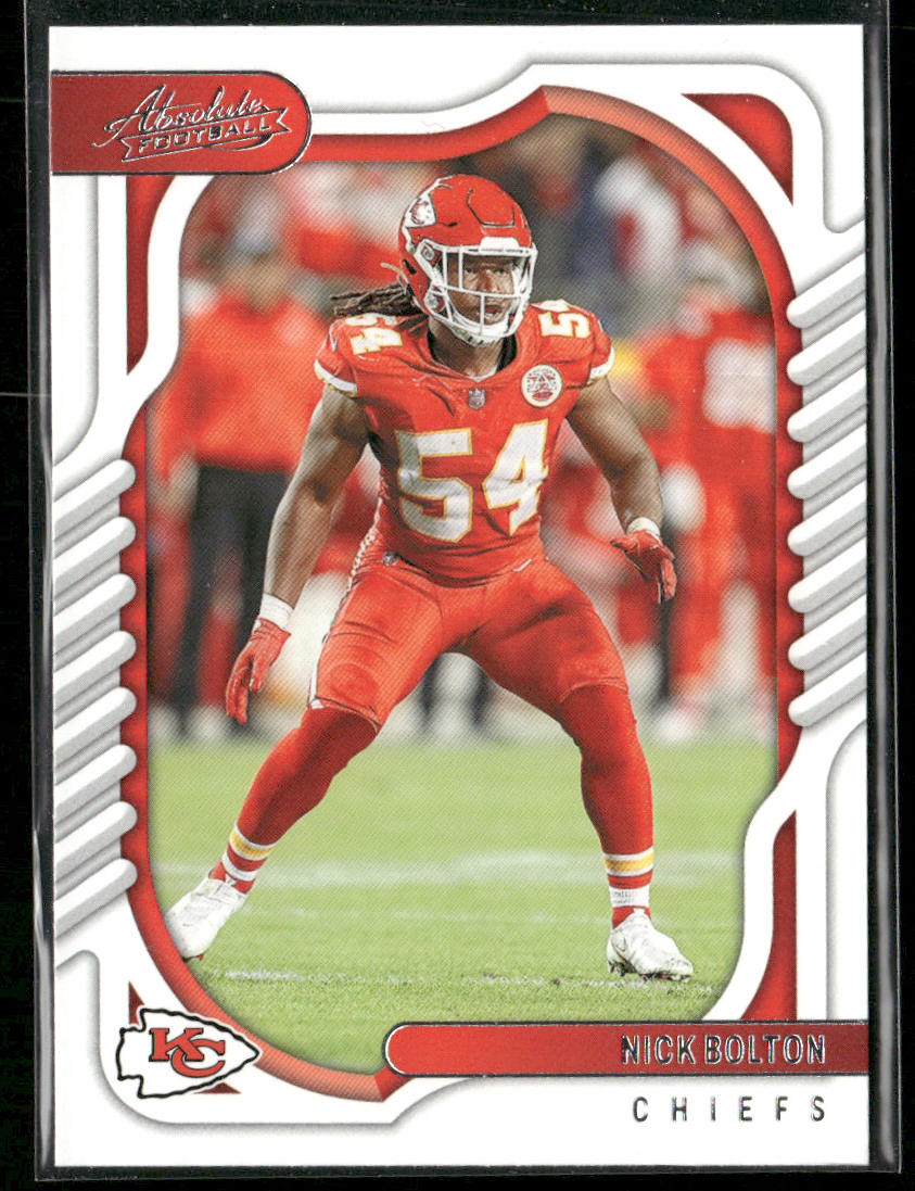 Nick Bolton 2022 Panini Absolute #39 Kansas City Chiefs