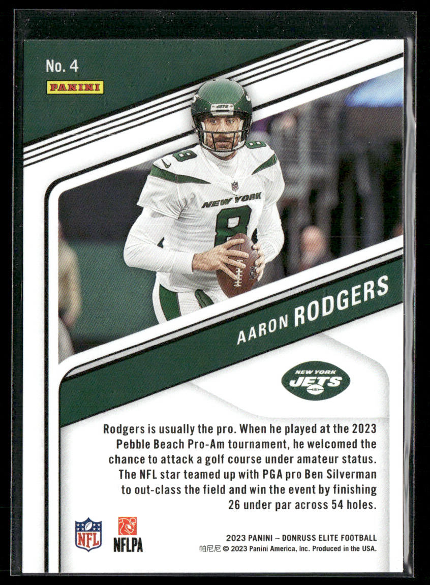 Aaron Rodgers 2023 Donruss Elite #4 New York Jets