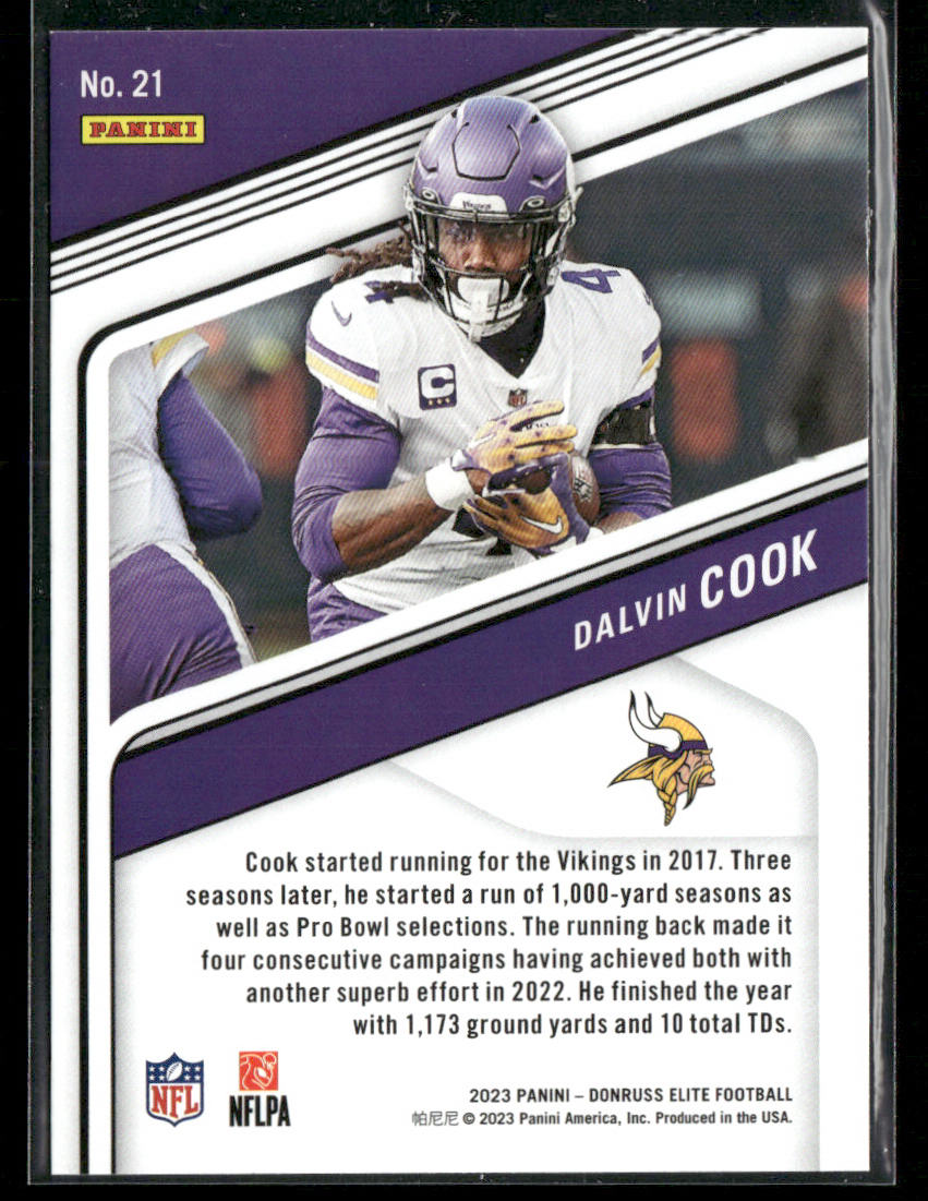 Dalvin Cook 2023 Donruss Elite #21 Minnesota Vikings