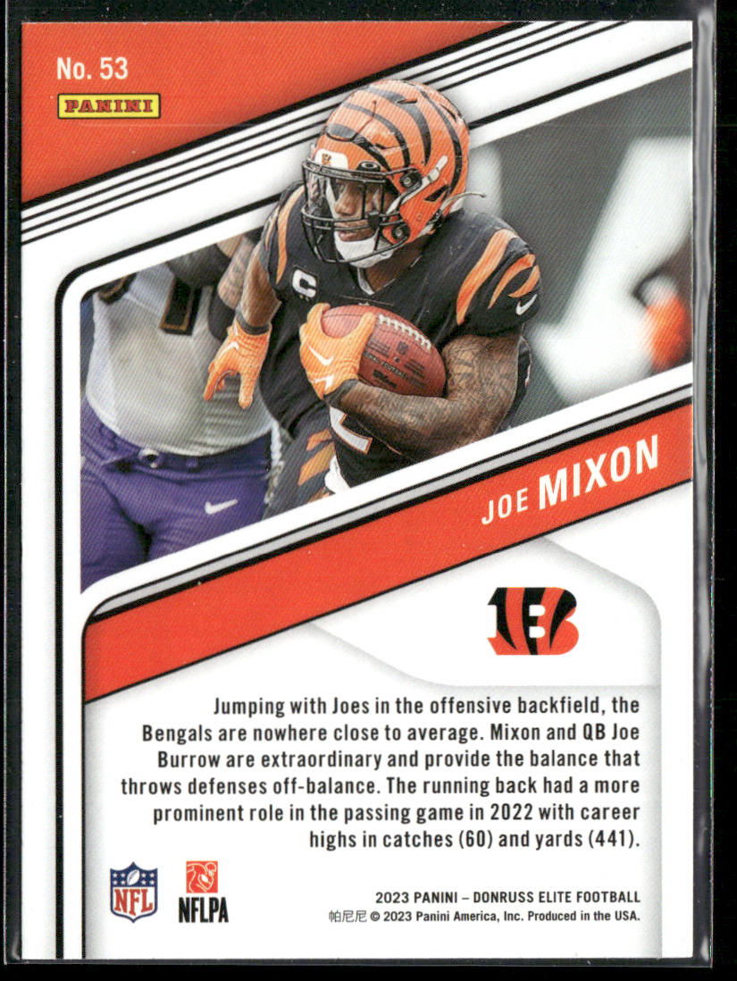 Joe Mixon 2023 Donruss Elite #53 Cincinnati Bengals