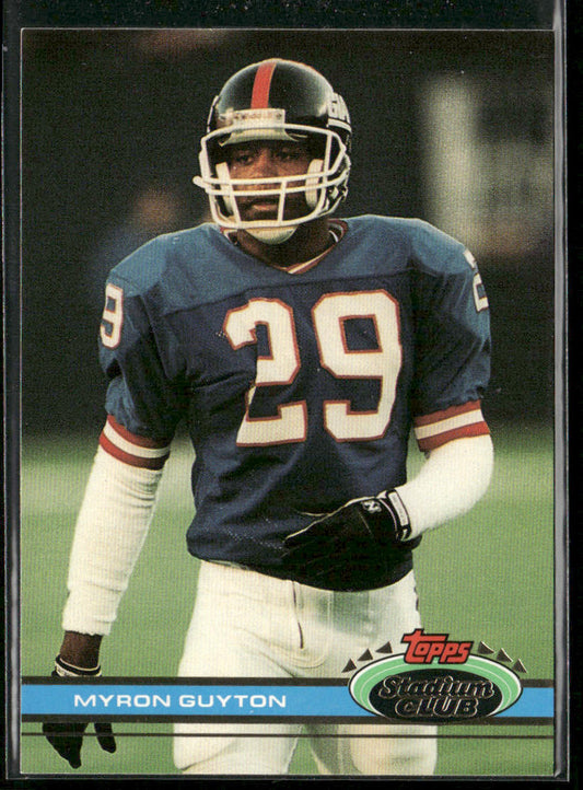 Myron Guyton 1991 Stadium Club #166b New York Giants
