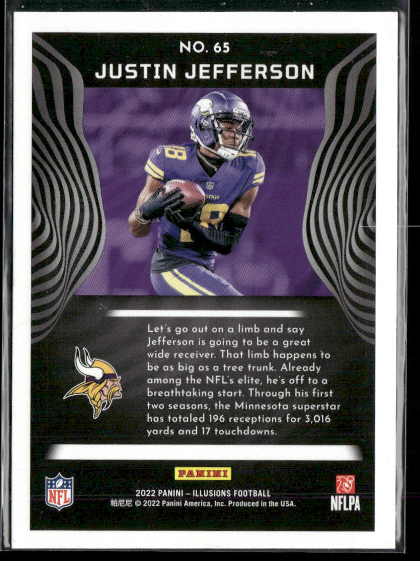 Justin Jefferson 2022 Panini Illusions Retail #65 Minnesota Vikings