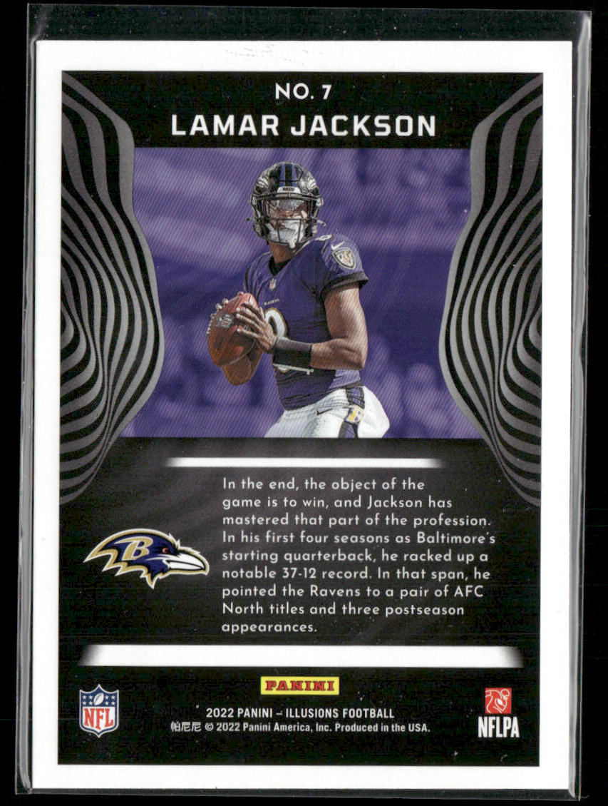 Lamar Jackson 2022 Panini Illusions Retail #7 Baltimore Ravens