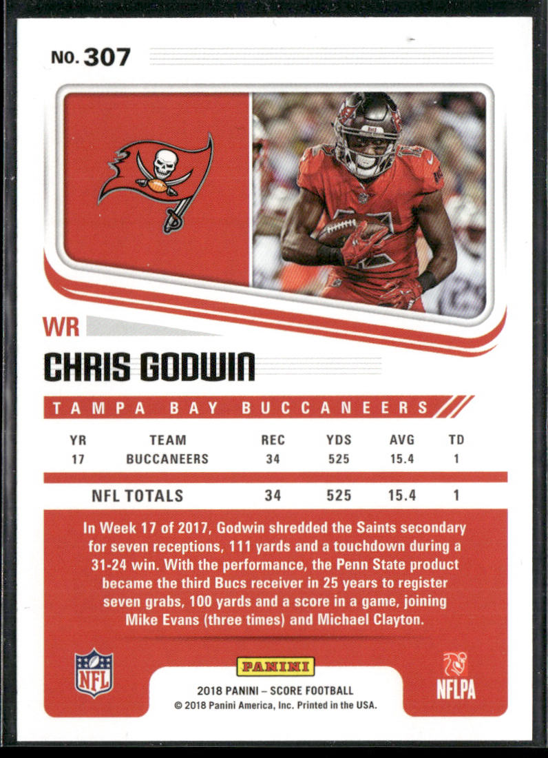 Chris Godwin 2018 Score #307 Tampa Bay Buccaneers