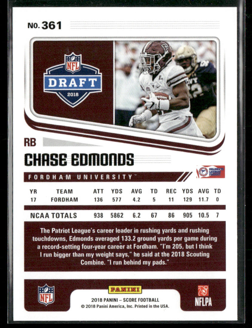 Chase Edmonds 2018 Score #361 Fordham Rams