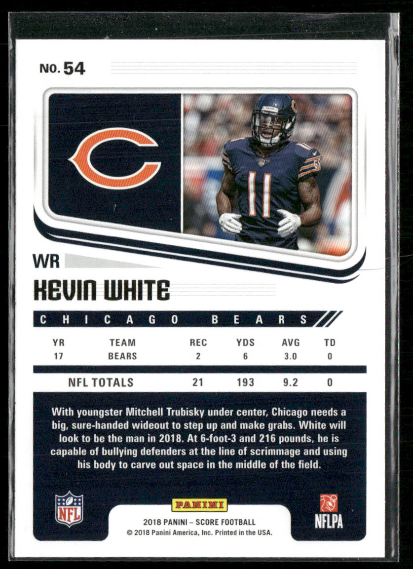 Kevin White 2018 Score #54 Chicago Bears