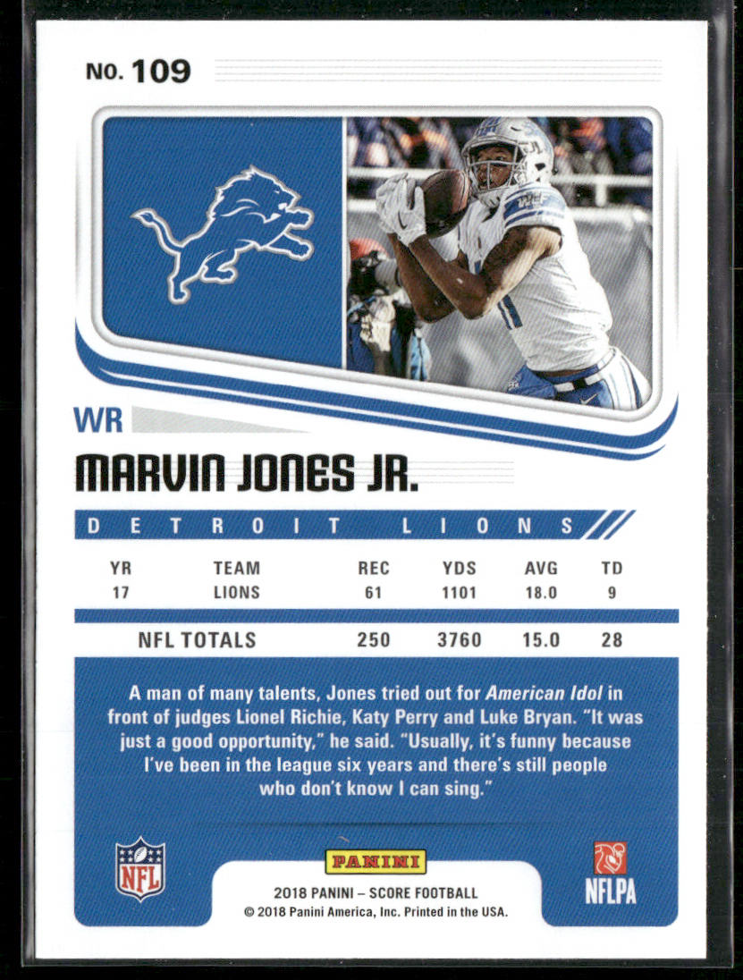 Marvin Jones Jr. 2018 Score #109 Detroit Lions