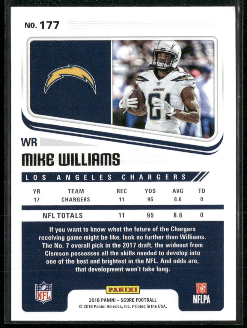 Mike Williams 2018 Score #177 Los Angeles Chargers