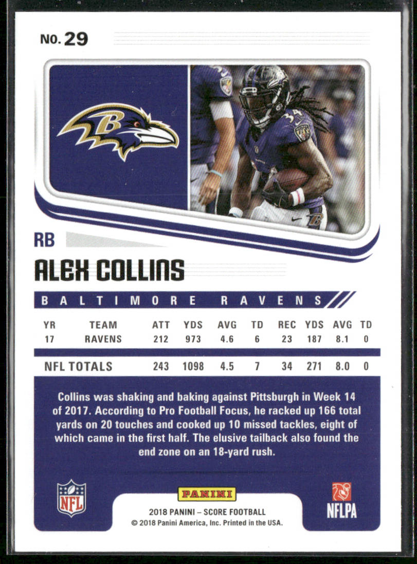 Alex Collins 2018 Score #29 Baltimore Ravens