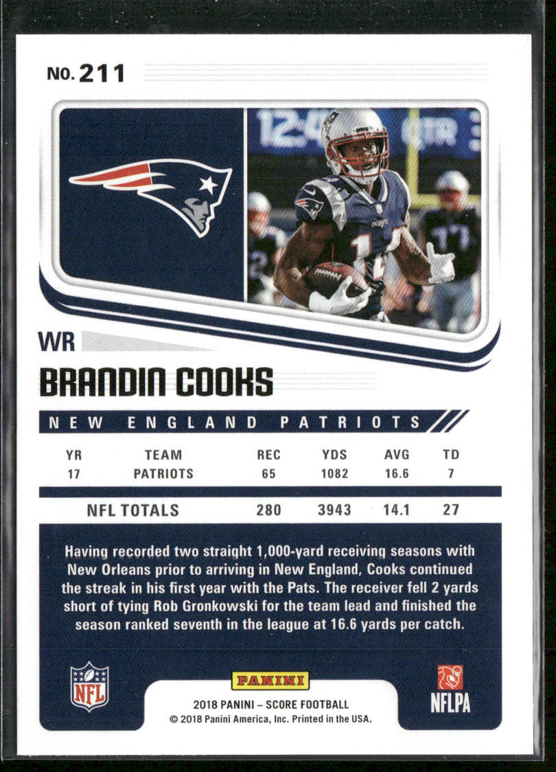 Brandin Cooks 2018 Score #211 New England Patriots