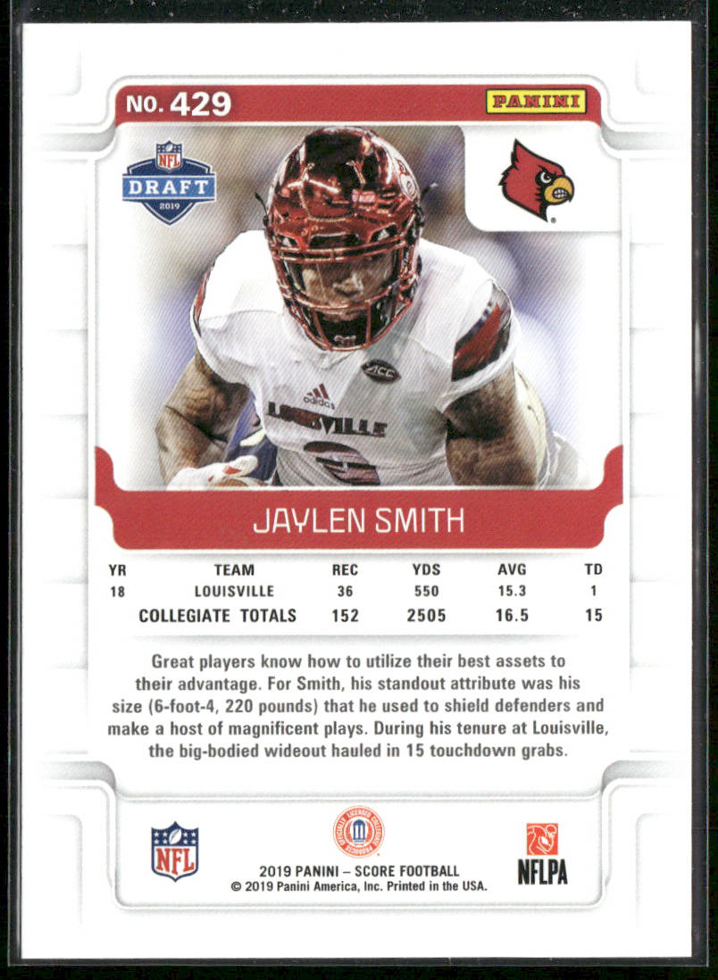 Jaylen Smith 2019 Score #429 RC Louisville Cardinals