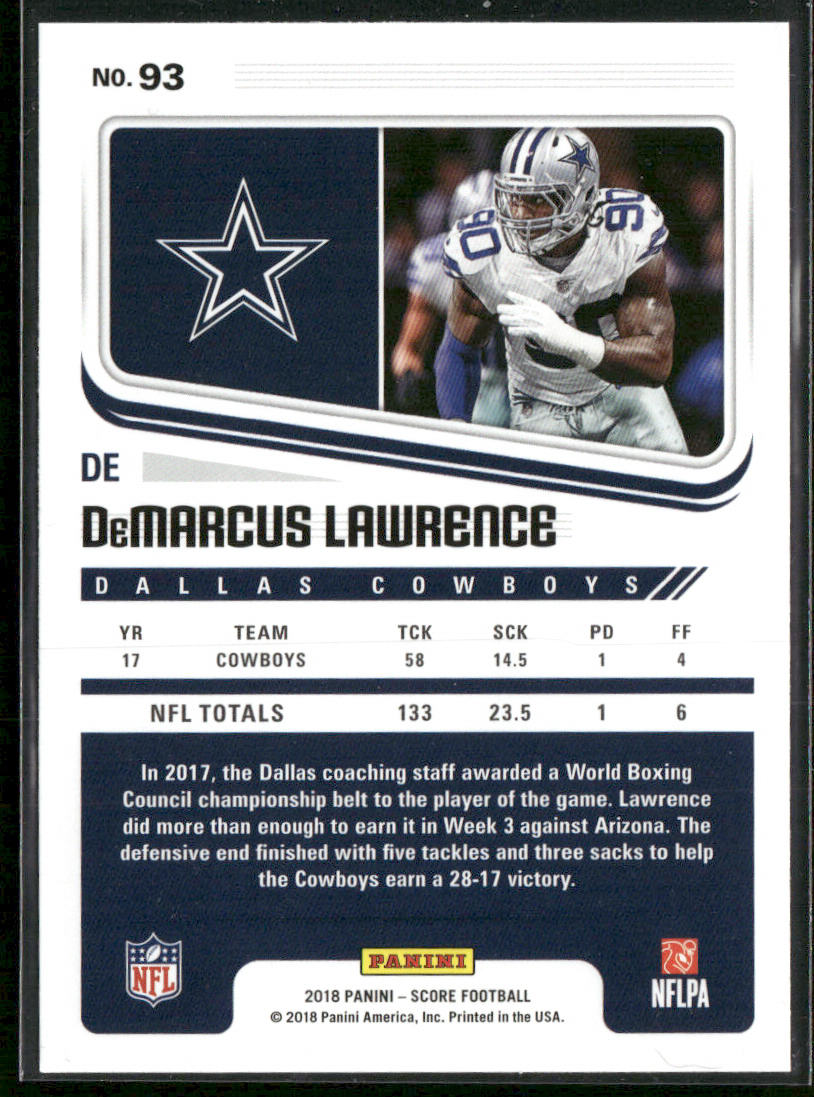 DeMarcus Lawrence 2018 Score #93 Dallas Cowboys