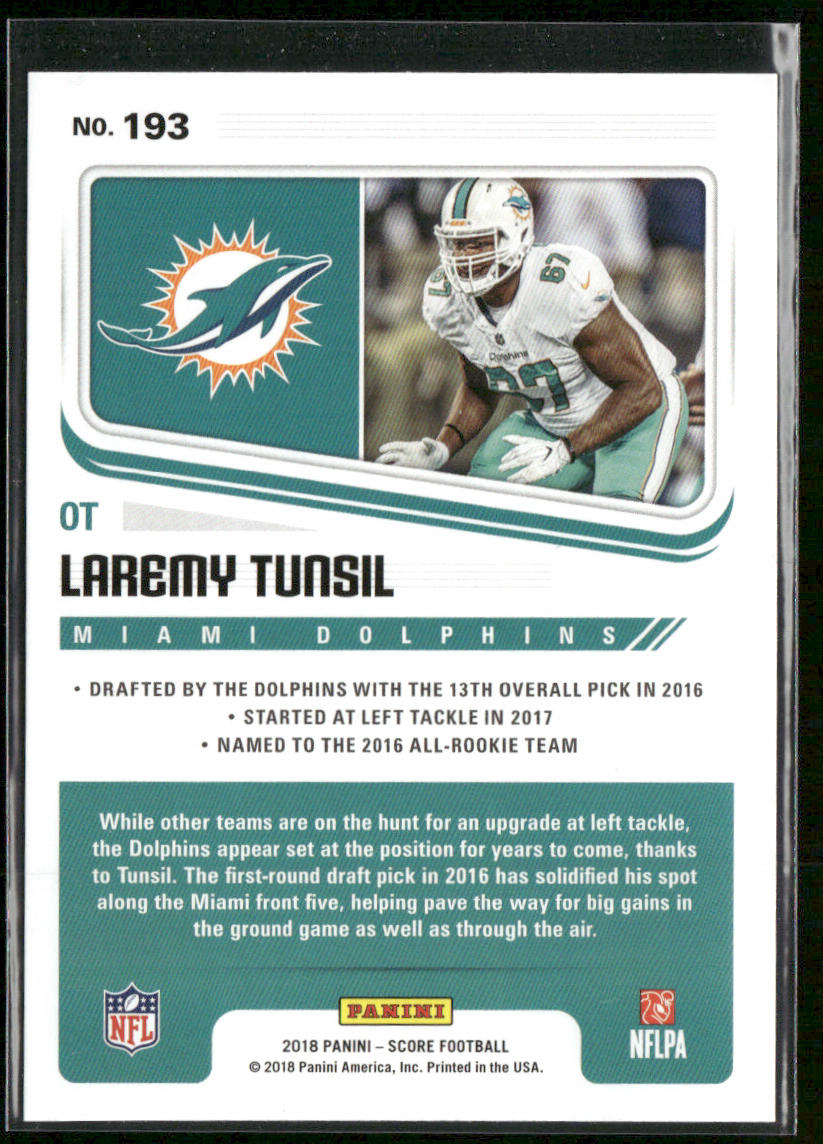 Laremy Tunsil 2018 Score #193 Miami Dolphins