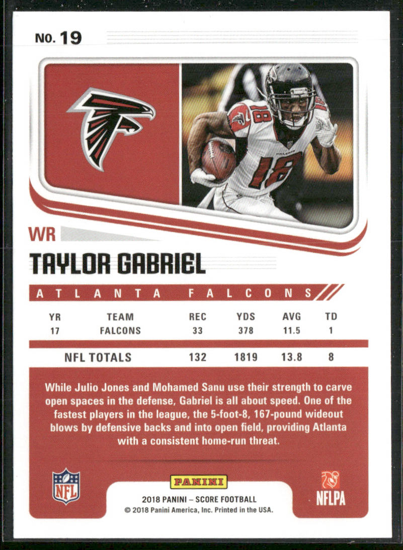 Taylor Gabriel 2018 Score #19 Atlanta Falcons
