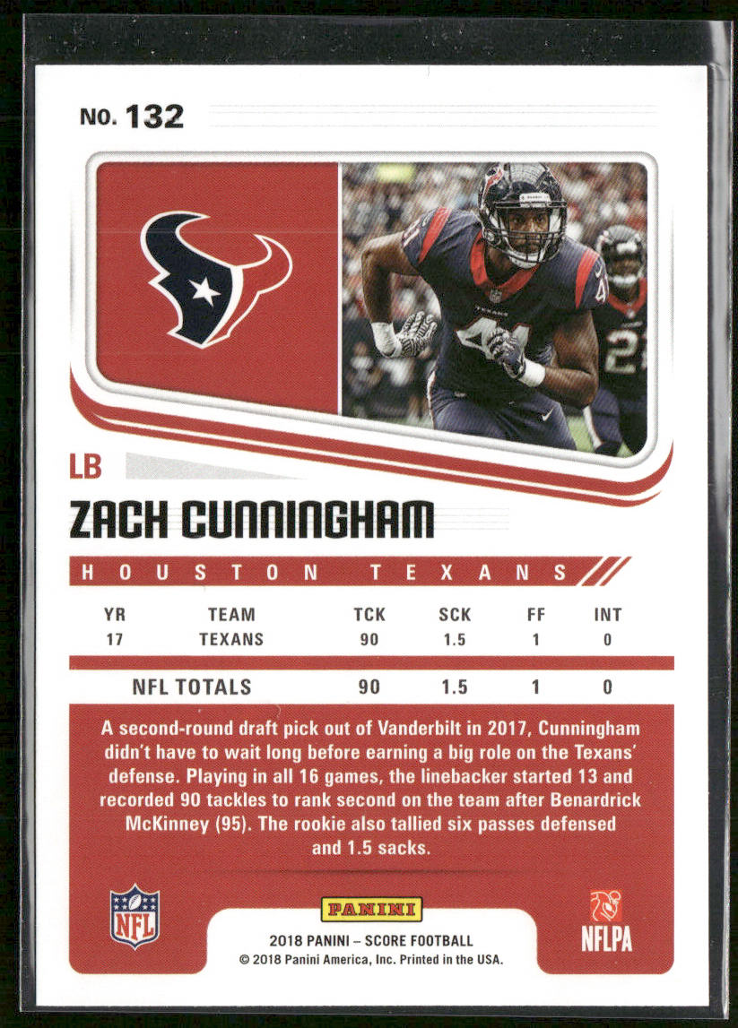 Zach Cunningham 2018 Score #132 Houston Texans