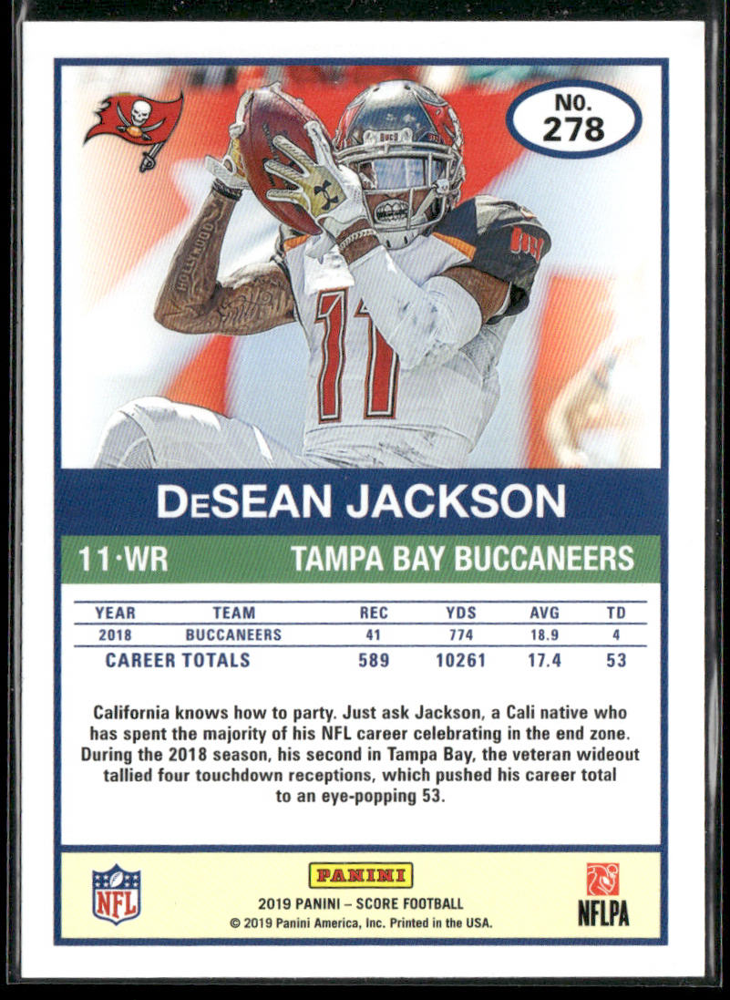 DeSean Jackson 2019 Score #278 Tampa Bay Buccaneers