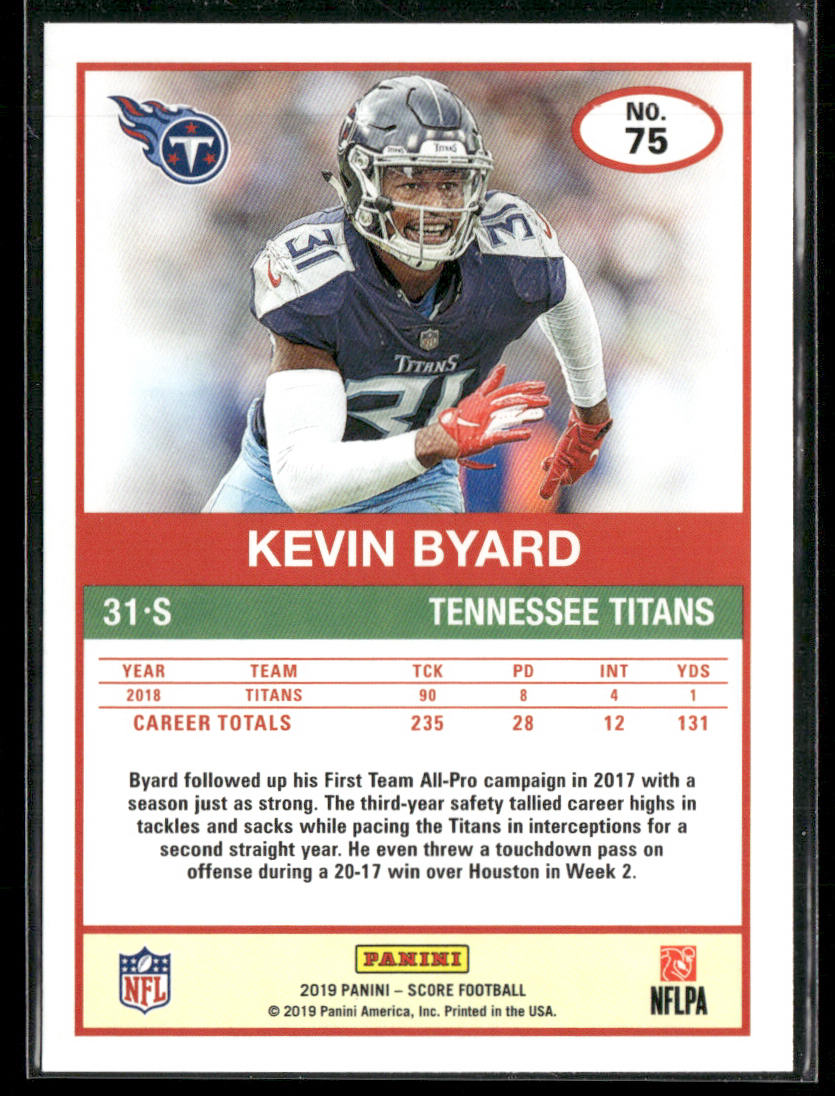 Kevin Byard 2019 Score #75 Tennessee Titans