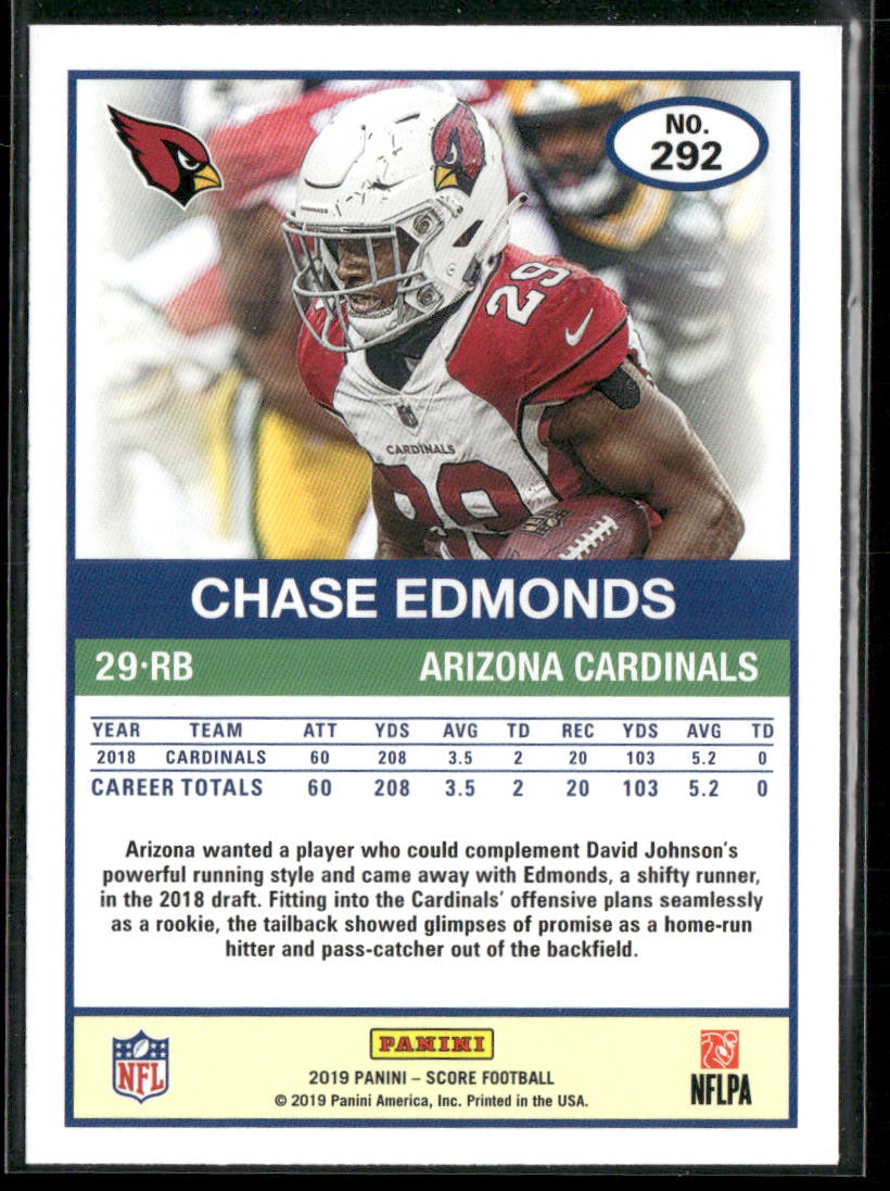 Chase Edmonds 2019 Score #292 Arizona Cardinals