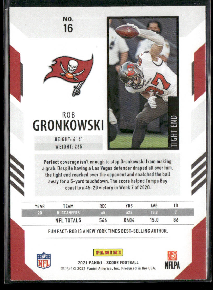 Rob Gronkowski 2021 Score #16 Tampa Bay Buccaneers
