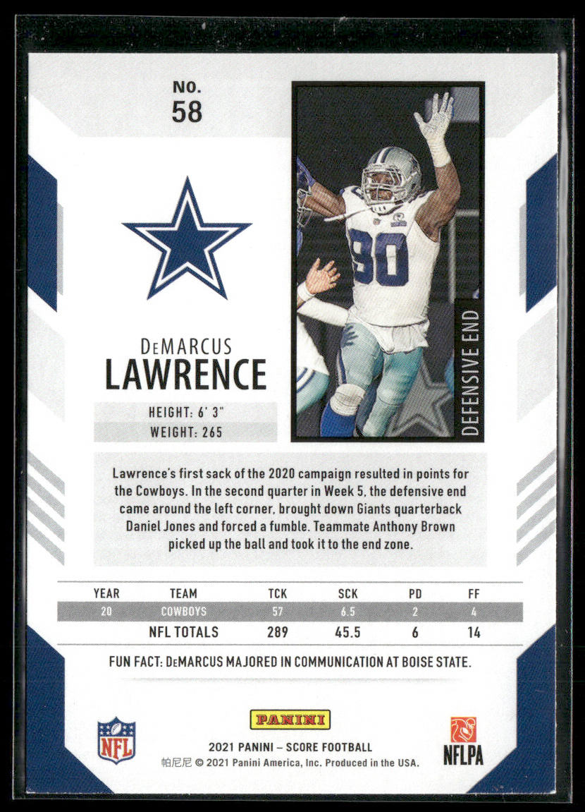 DeMarcus Lawrence 2021 Score #58 Dallas Cowboys