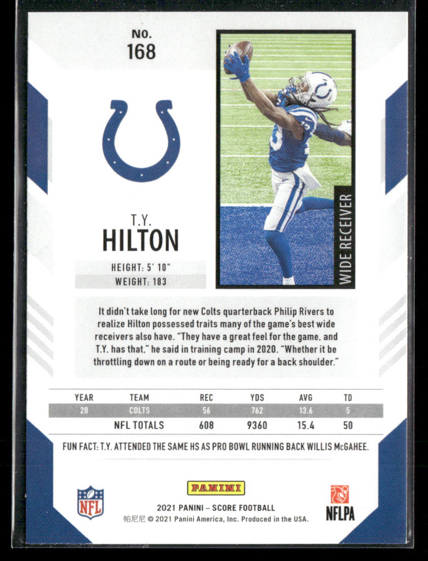 T.Y. Hilton 2021 Score #168 Indianapolis Colts
