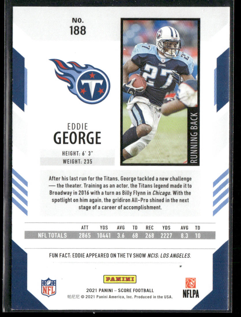 Eddie George 2021 Score #188 Tennessee Titans