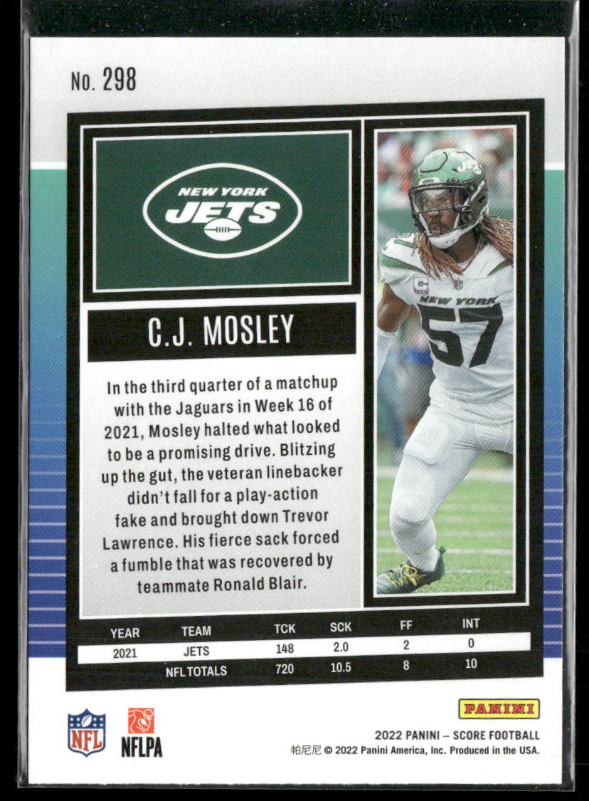 C.J. Mosley 2022 Score #298 New York Jets