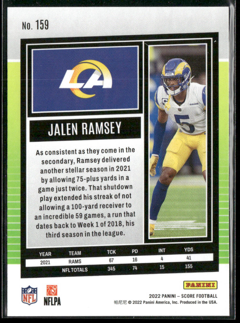 Jalen Ramsey 2022 Score #159 Los Angeles Rams