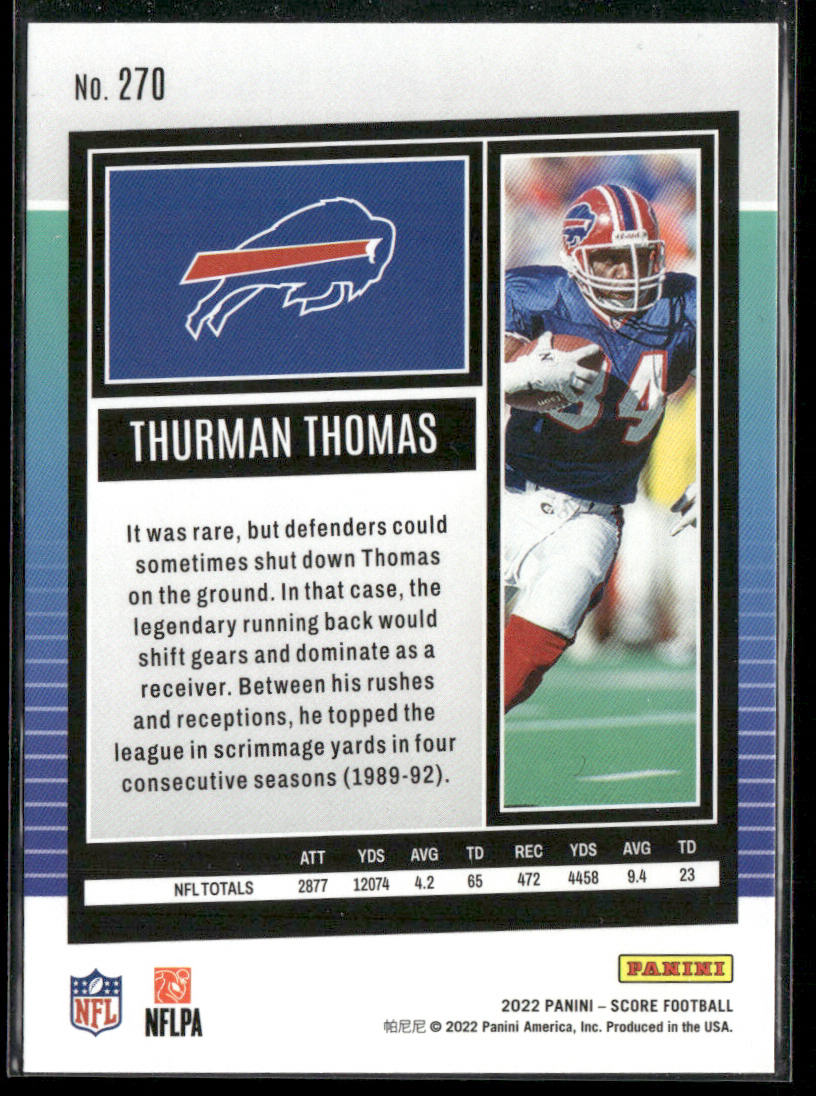 Thurman Thomas 2022 Score #270 Buffalo Bills