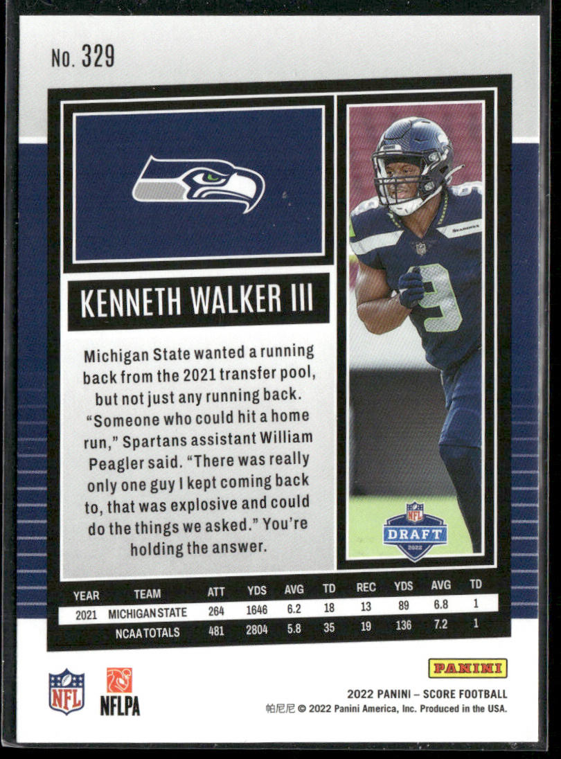 Kenneth Walker III 2022 Score #329 RC Seattle Seahawks