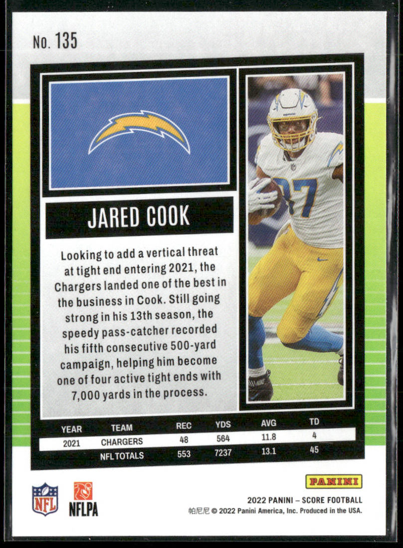 Jared Cook 2022 Score #135 Los Angeles Chargers