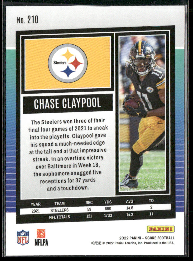 Chase Claypool 2022 Score #210 Pittsburgh Steelers