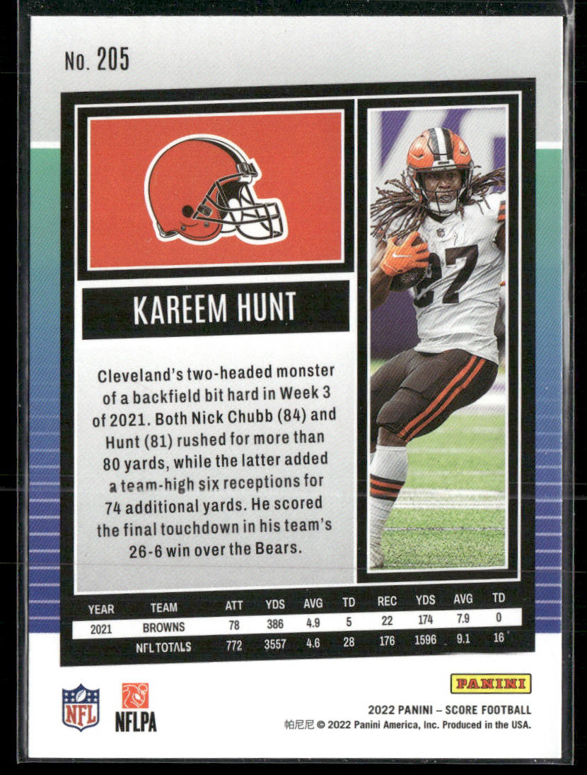 Kareem Hunt 2022 Score #205 Cleveland Browns
